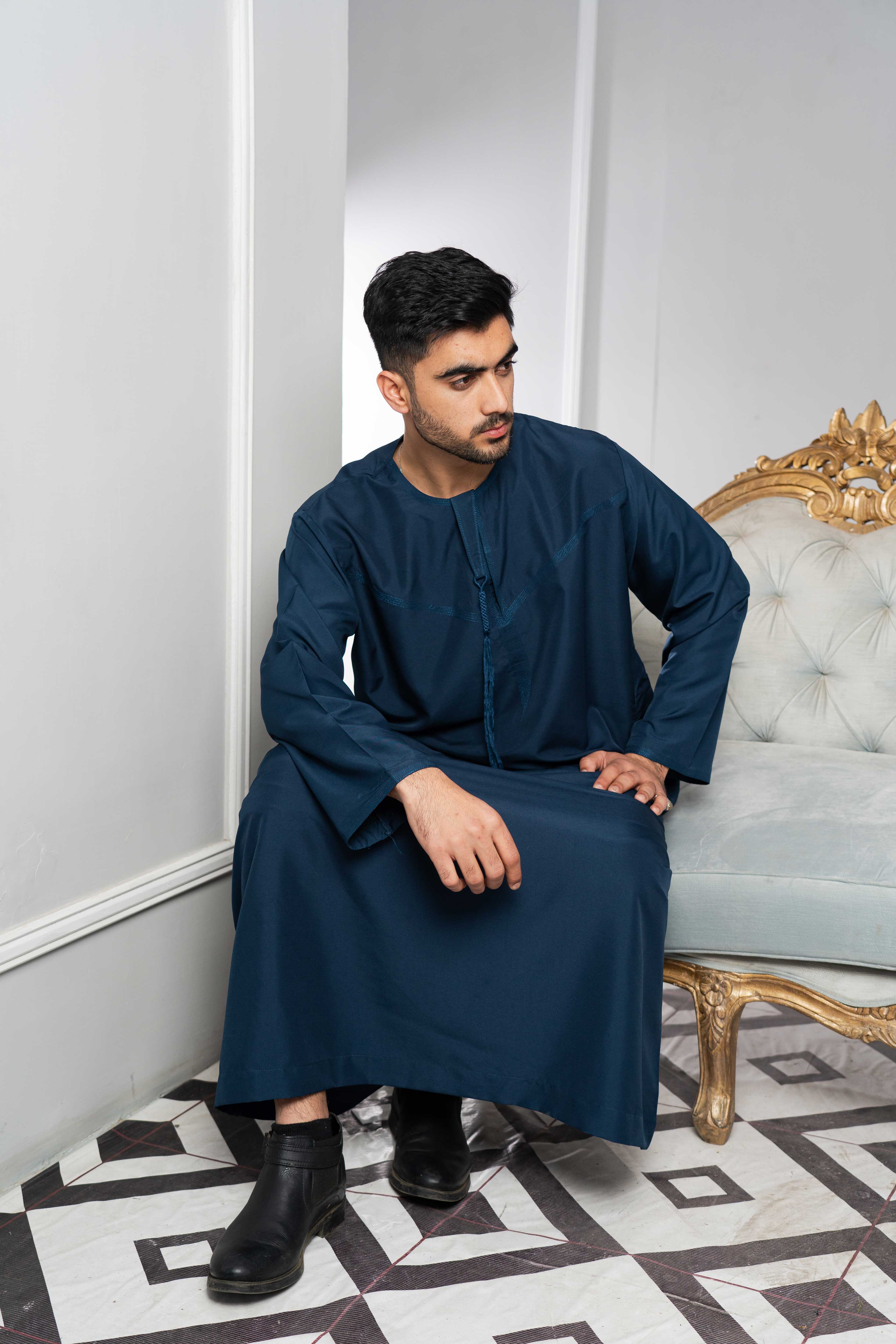 Casual Navy Emirati Thobe / Jubba 2026
