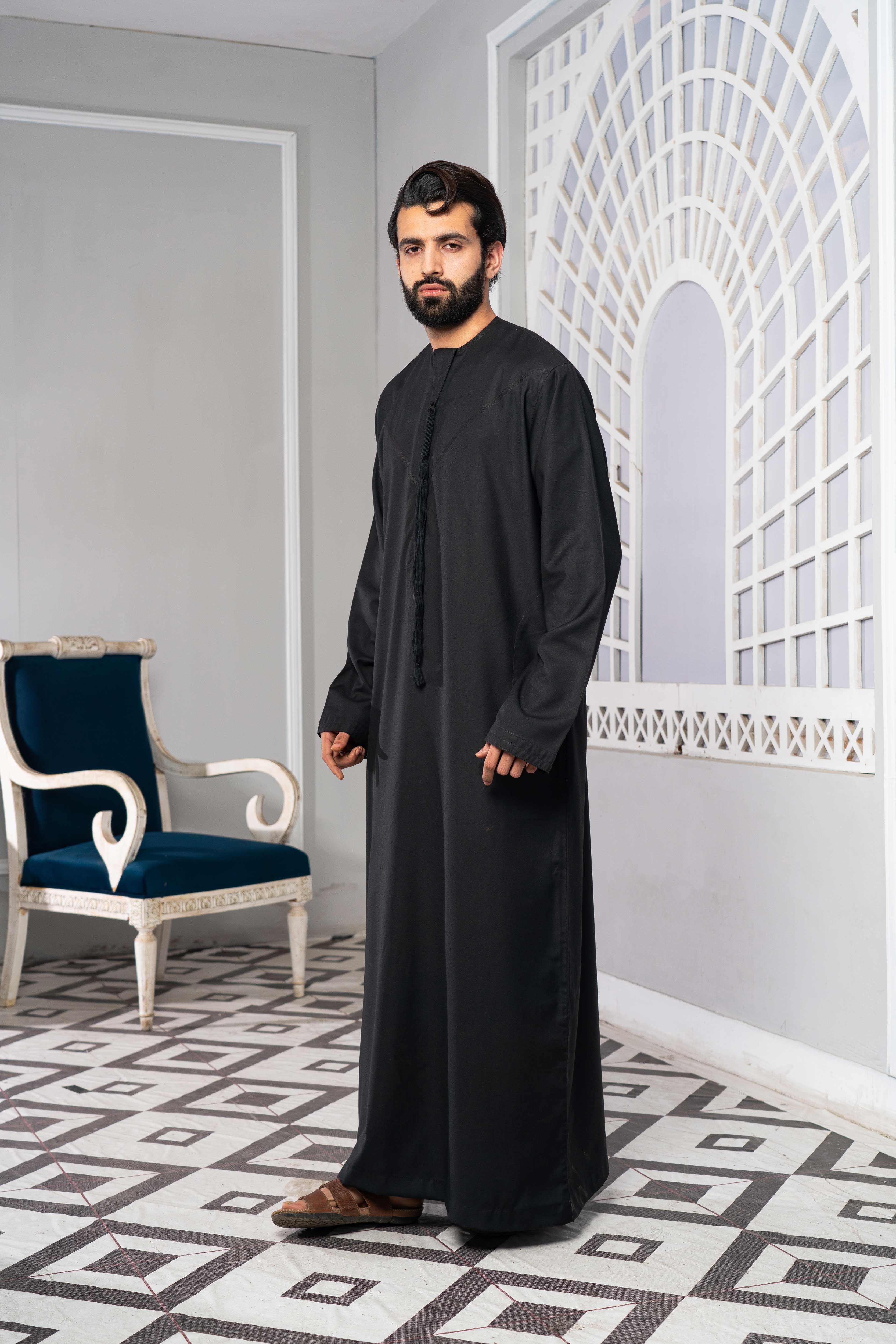 Kids Black Emirati Thobe