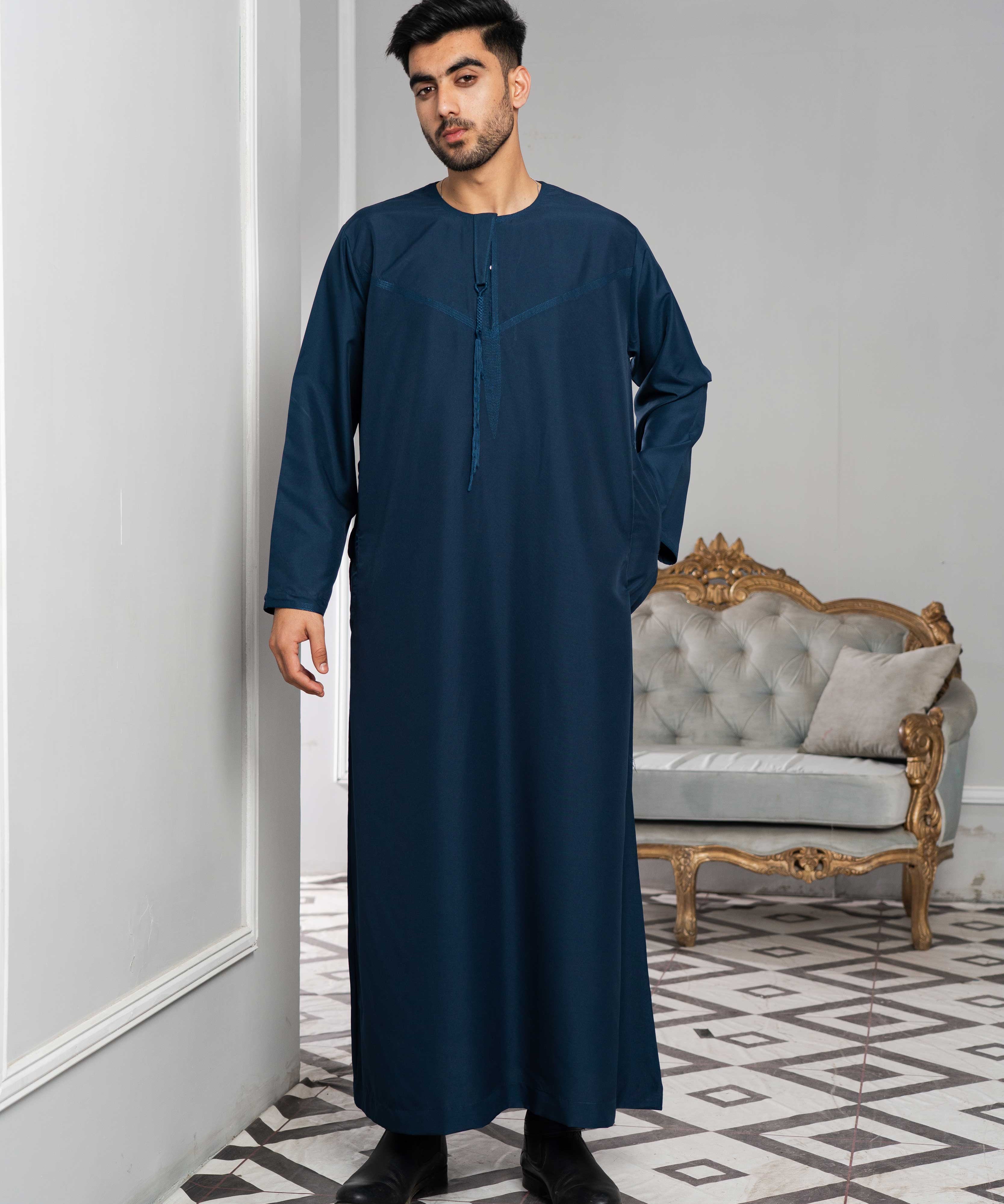 Kids Navy Blue Emirati Thobe