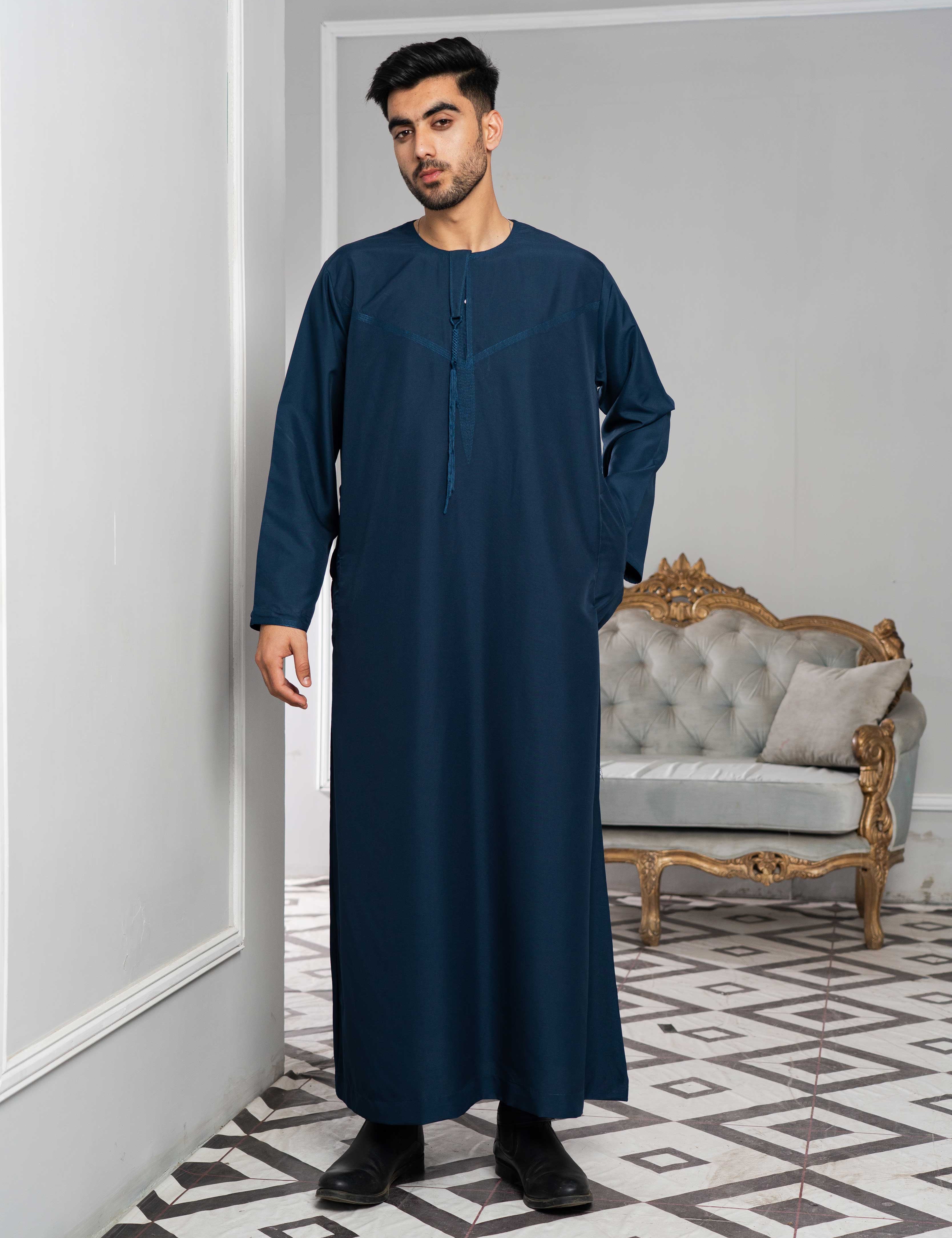 Kids Navy Blue Emirati Thobe