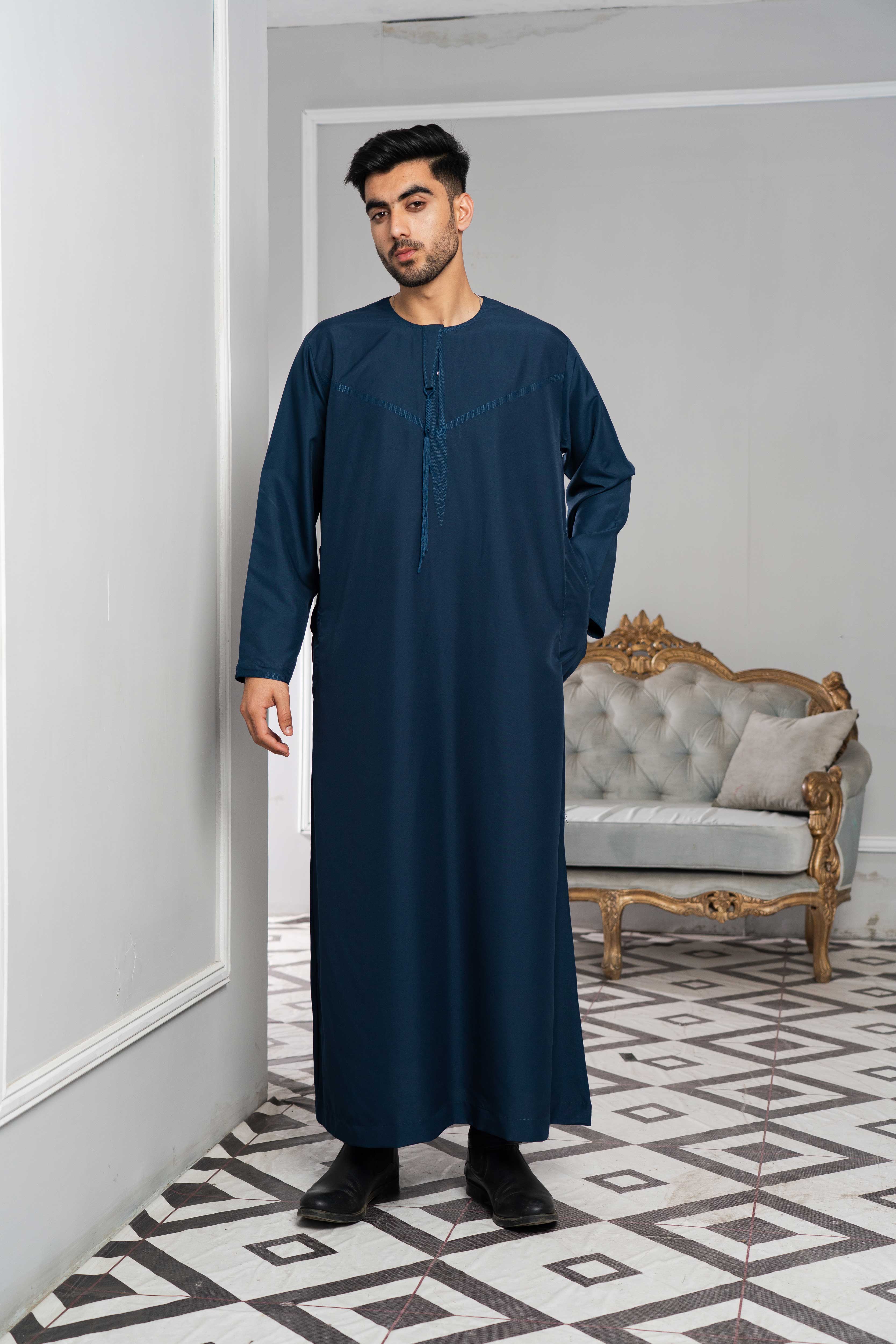 Kids Navy Blue Emirati Thobe