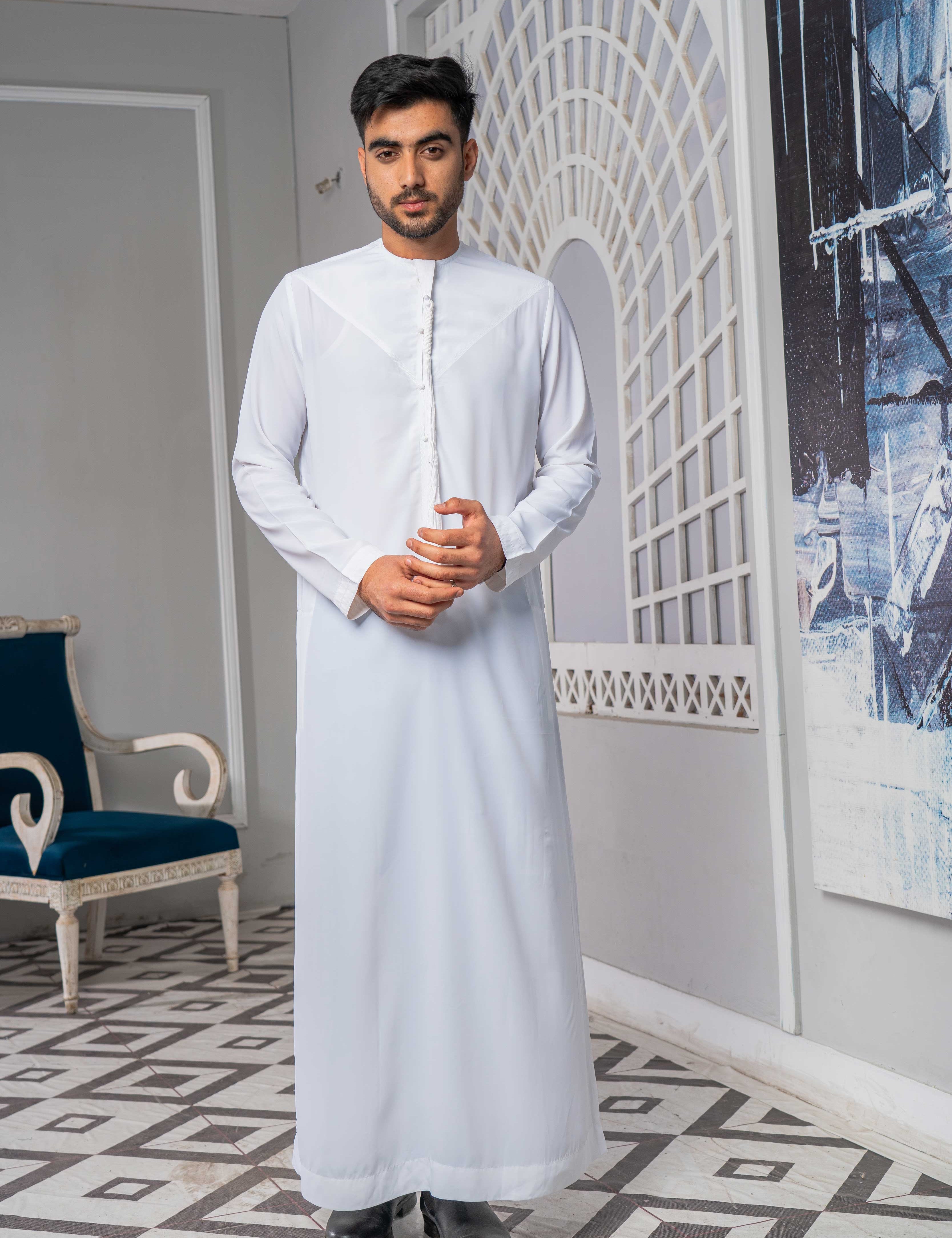 Kids White Emirati Jubba