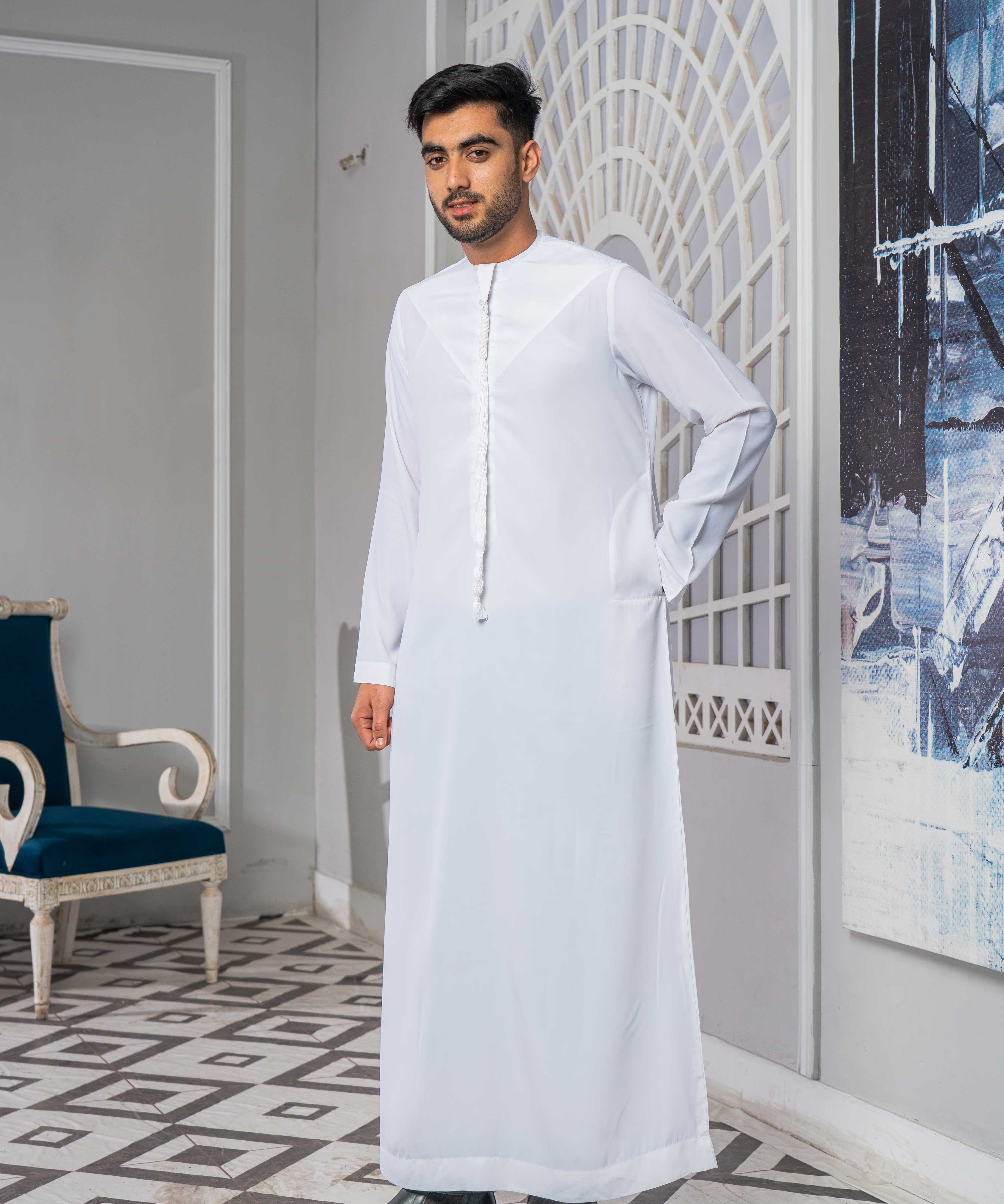 Kids White Emirati Thobe