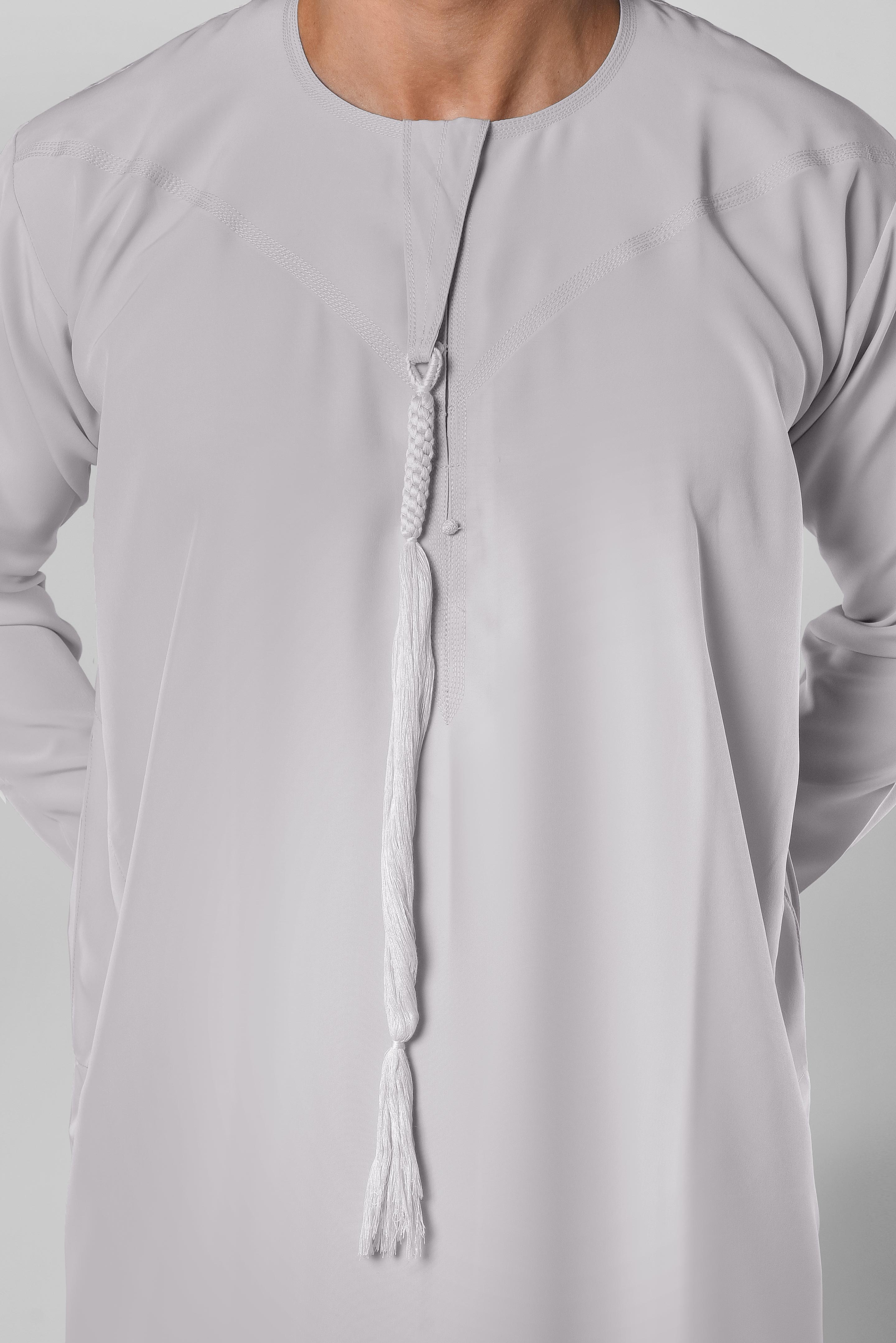 Light Grey Emirati Tassel Thobe