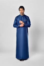 Navy Blue Collared Thobe in UK