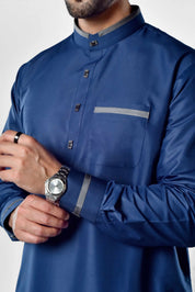 Navy Collar Thobe in UK